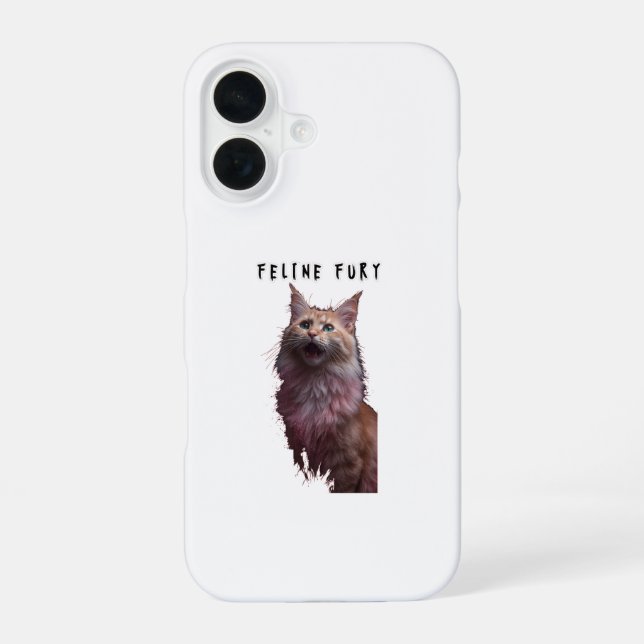 Katzenwut iPhone 16 Hülle (Rückseite)