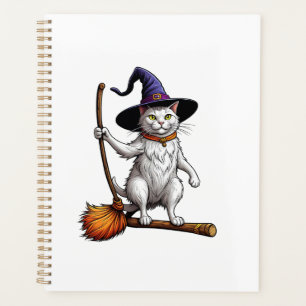 Katzenzauberer Halloween Hexe Mystische Katzenlieb Planer