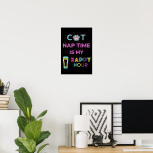 Katzenzeit ist meine Happy Hour Poster