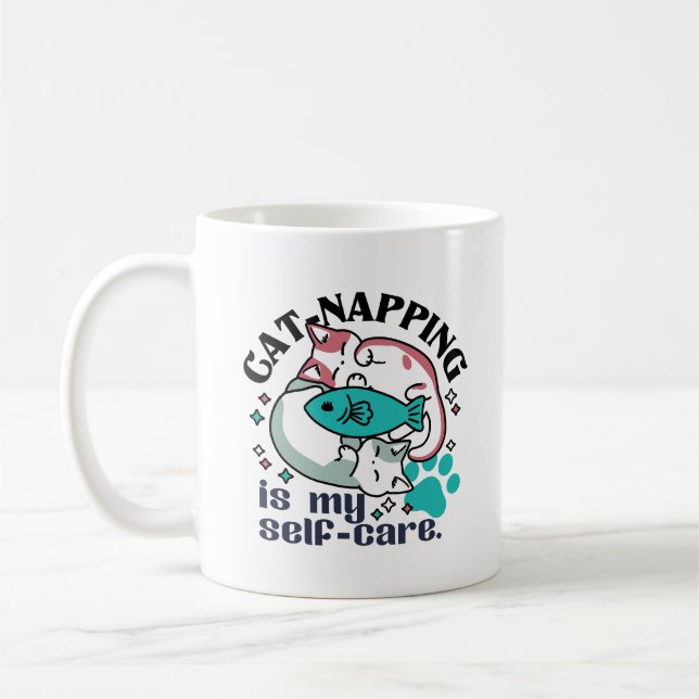 Katzenzupfen ist meine Selbstversorgung: Niedliche Kaffeetasse (Links)