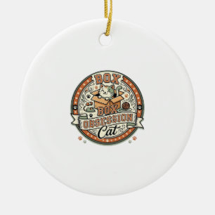 Katzenzwang Katzenzwang Katze Vintage Vektor Keramik Ornament