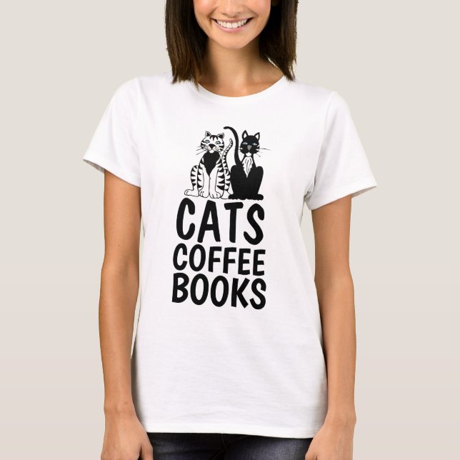 KATZKAFFEE BÜCHER, Cat Lover T - Shirt (Vorderseite)