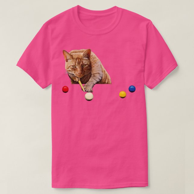 KATZKATZE FÜR SNOOKER-POOL BILLIARDS T-Shirt (Design vorne)