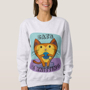 KATZKATZEN UND KNITTENDE T - SHIRT