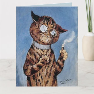 KATZKATZKARTE VATER CIGAR LOUIS WAIN CARD KARTE