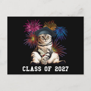 Katzliebhaber Abschlussjahrgang 2027 Postkarte