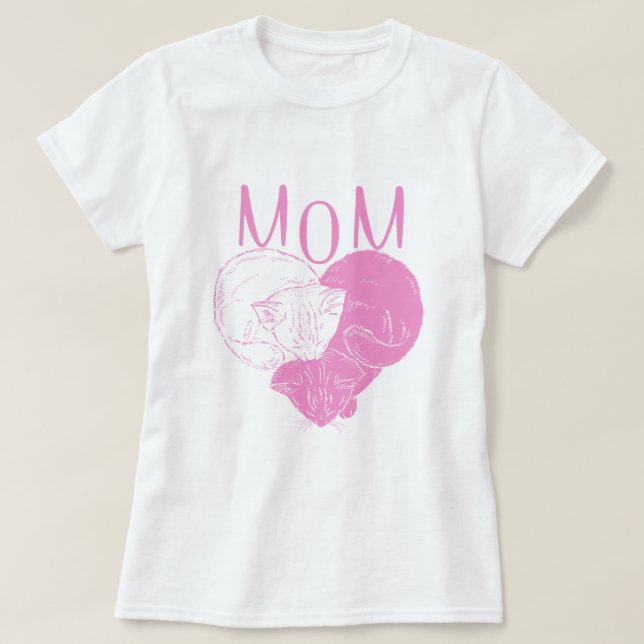 KATZLOVER | Cat Mama Rosa T-Shirt (Design vorne)