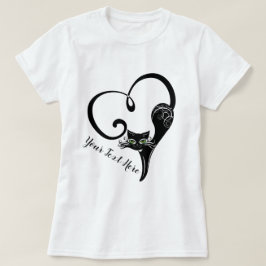 KATZLOVER | Siamese Cat Heart Shaped Schwanz T-Shirt
