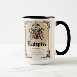 Katzpiss Tasse - Deutsches Parody-Weinetikett