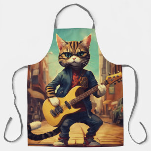 KATZSPIELGITARFUNNY KÜCHENSCHÜRZE SCHÜRZE
