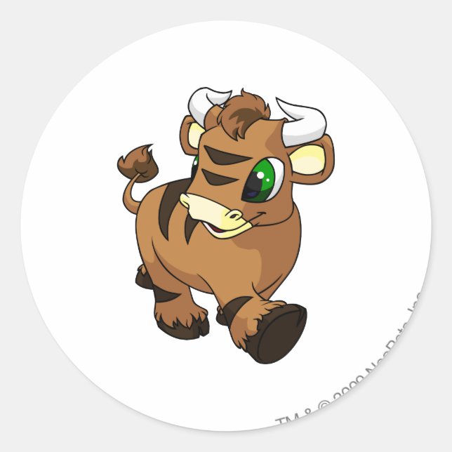 Kau Brown Runder Aufkleber (Vorderseite)