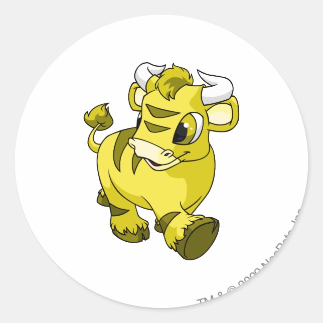 Kau Yellow Runder Aufkleber (Vorderseite)