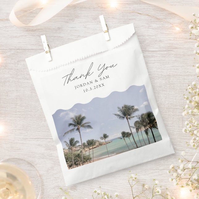 Kauai Gastgeschenk Hochzeit Kalapaki Beach Danke F Geschenktütchen (Ausgeschnitten)
