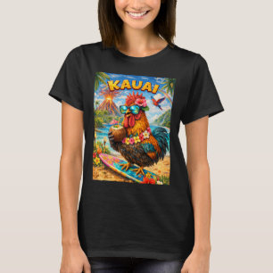 Kauai-Hähnchen-Hahn-Kaffee-Kokosnuss auf Hawaii T-Shirt