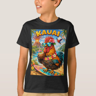 Kauai-Hähnchen-Hahn-Kaffee-Kokosnuss auf Hawaii T-Shirt