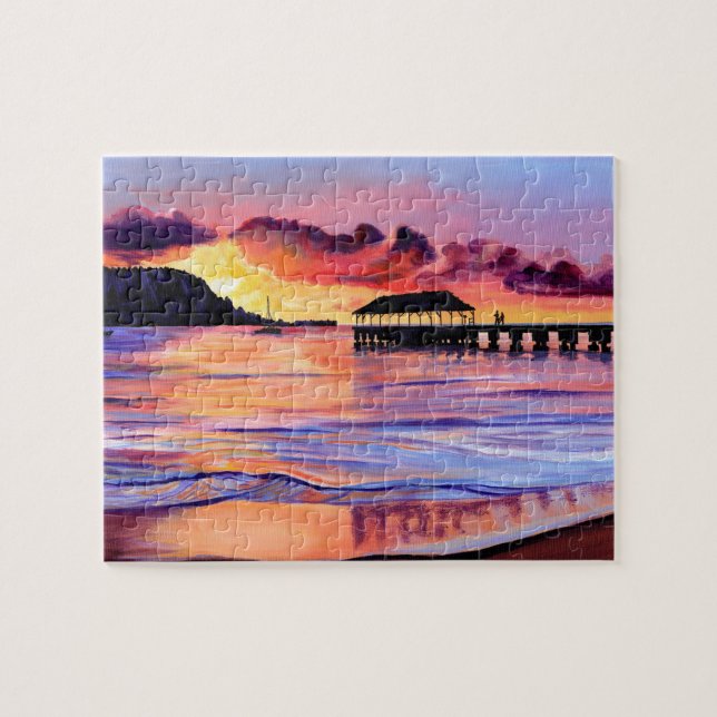 Kauai Hanalei Pier Jigsaw Puzzle (Horizontal)