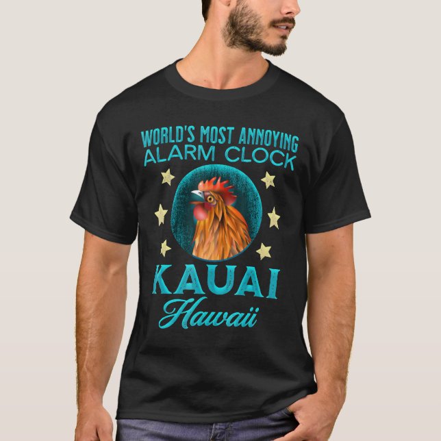 Kauai Hawaii Alarmanlage Hühnerrooster Souvenir T-Shirt (Vorderseite)