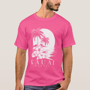 Kauai Hawaii Aloha Hawaiian Hibiskus Surfer Souven T-Shirt
