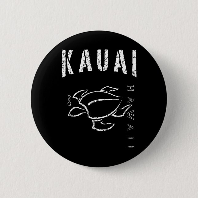 Kauai Hawaii Andenken Button (Vorderseite)