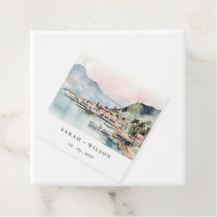 Kauai Hawaii Aquarell-Landschaft-Hochzeit Geschenkanhänger