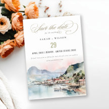 Kauai Hawaii Aquarell-Landschaft-Hochzeit
