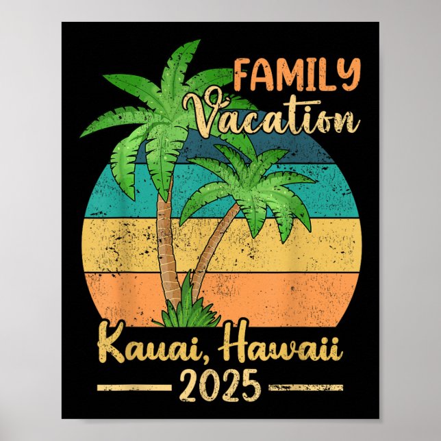 Kauai Hawaii Beach Familienurlaub 2025 Sommer Poster (Vorne)