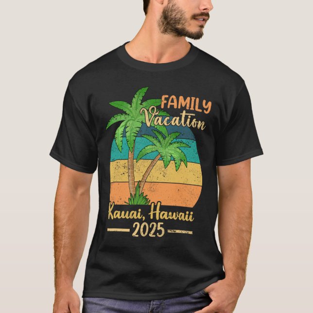 Kauai Hawaii Beach Familienurlaub 2025 Sommer T-Shirt (Vorderseite)