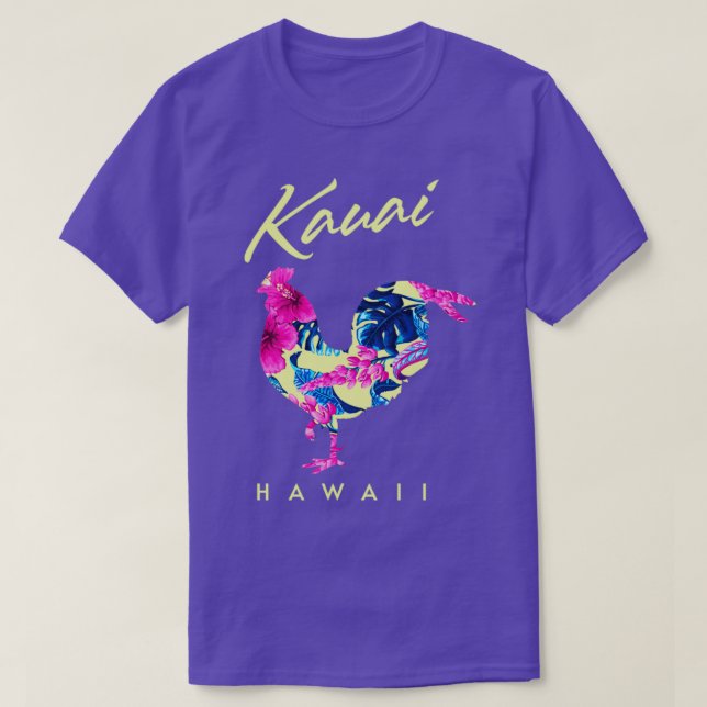 Kauai Hawaii Blume Hibiskus Chicken Lover Souveni T-Shirt (Design vorne)