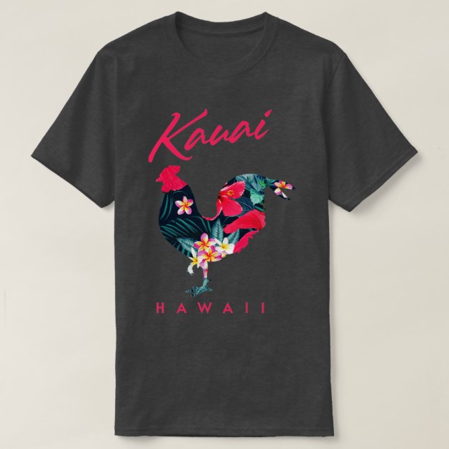 Kauai Hawaii Blume Hibiskus Chicken Lover Souveni T-Shirt (Design vorne)