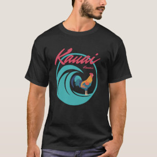 Kauai Hawaii Hahn Huhn Surf Welle Kaffee Gard T-Shirt