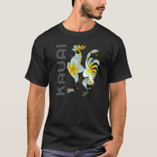 Kauai Hawaii Huhn Hahn Blume Vintage Tropic T-Shirt