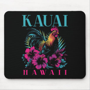 Kauai Hawaii Huhn Hawaiian Hibiskus Blumen Vin Mousepad