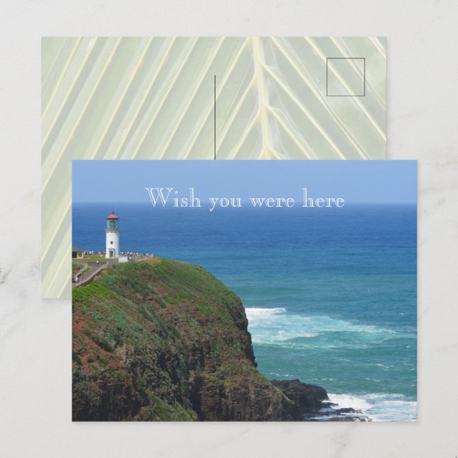 Kauai Hawaii Kilauea Lighthouse Postkarte (Vorne/Hinten)