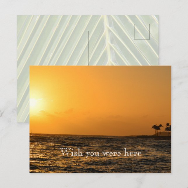 Kauai Hawaii Koloa Ocean Sunset Postkarte (Vorne/Hinten)