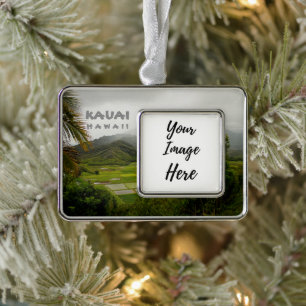 Kauai Hawaii Landscape Fotografie Rahmen-Ornament Silber