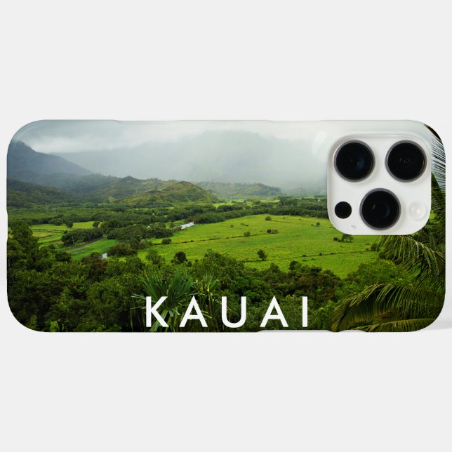 Kauai, Hawaii Landscape Scene w/text Case-Mate iPhone Hülle (Rückseite (Horizontal))