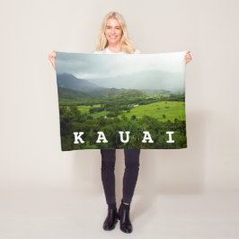 Kauai, Hawaii Landschaft Szene / Custom Text Fleecedecke
