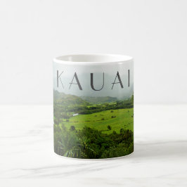 Kauai, Hawaii Landschaft Szene w/ Text Tasse