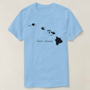 Kauai Hawaii mit hawaiianischen Inseln T-Shirt