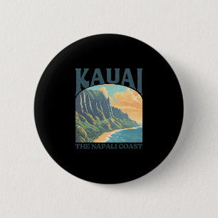 Kauai Hawaii Na Pali Küste Vintage Strand Button