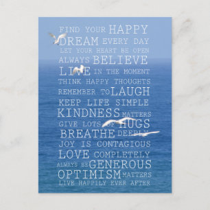 Kauai Hawaii Ocean Birds Inspirationsstiteln Postkarte