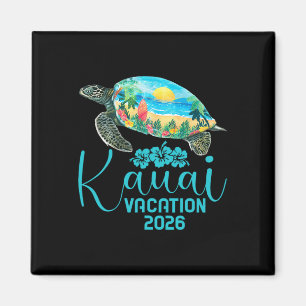 Kauai Hawaii Reise 2026 Meeresschildkröte Sommerur Magnet
