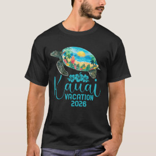 Kauai Hawaii Reise 2026 Meeresschildkröte Sommerur T-Shirt
