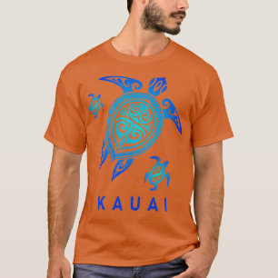 Kauai Hawaii Sea Blue Riegelschildkröte T-Shirt