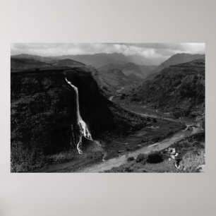 Kauai, Hawaii - Sicht auf das Hanapepetal Poster