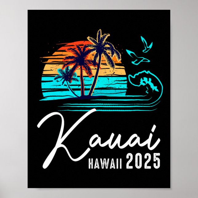 Kauai Hawaii Sommerferien-Matching-Familie 2025 Poster (Vorne)