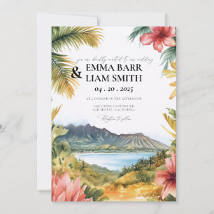 Kauai HAWAII Strand Tropische Hochzeits-Einladung Einladung