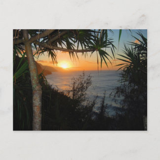 Kauai Hawaii Sunset Postcard Postkarte
