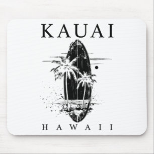 Kauai Hawaii Surfen Vintage Surf Surfer Mousepad