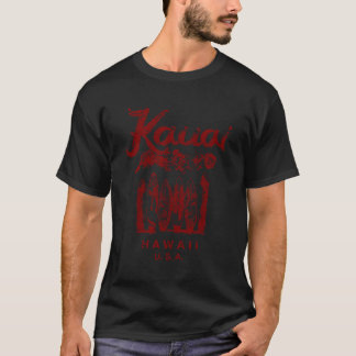 Kauai Hawaii Surfing Vintag Hawaiian T-Shirt
